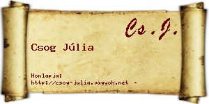 Csog Júlia névjegykártya